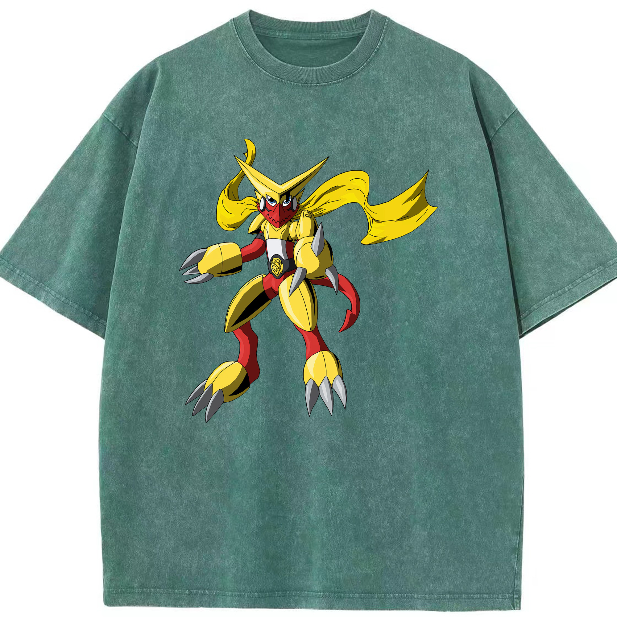 （画像用） Digimon デジタルモンスター/デジモン 綿100% ヴィンテージ風 半袖Tシャツ（フロントプリント）